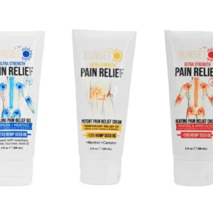 sunset cbd pain relief cream on the go tube